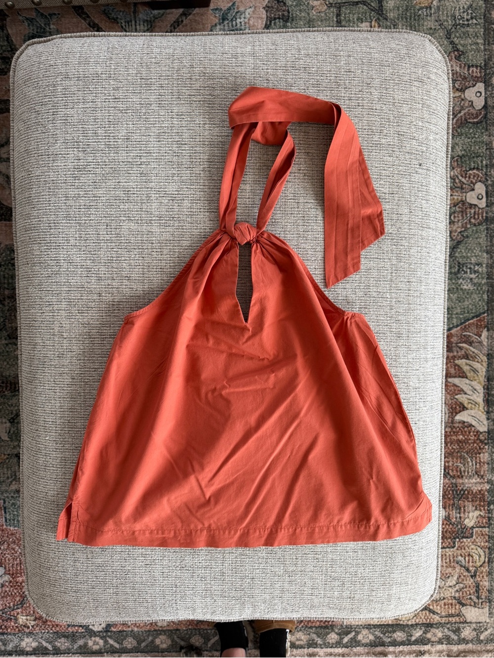 Universal Thread Rust Terracotta Halter Tie Neck Top Size S